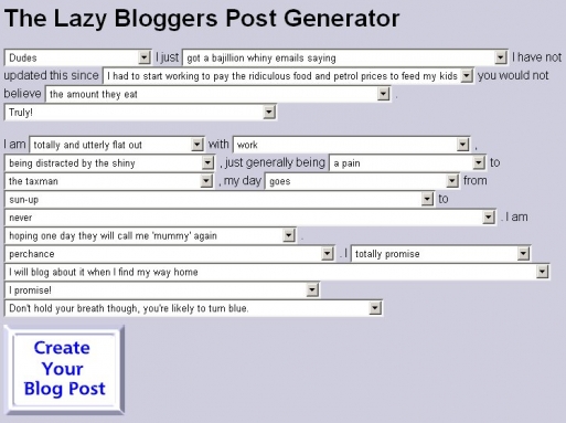 the lazy bloggers post generator